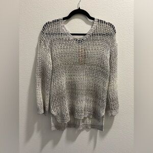 NWT Charlie B Denim Crochet Sweater, size S